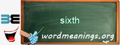 WordMeaning blackboard for sixth
